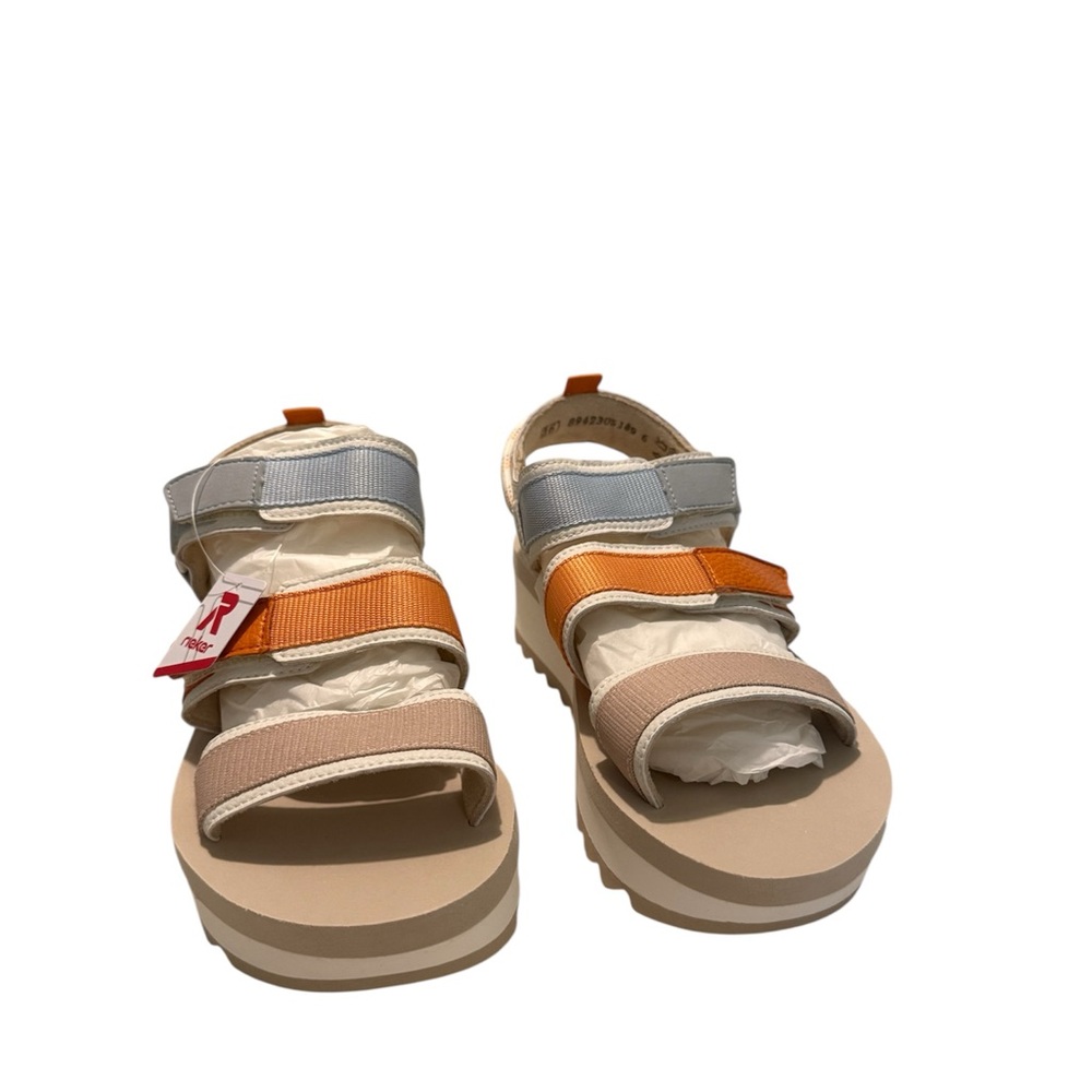 Rieker Women's Sandals in Orange, Tan, and Gray
